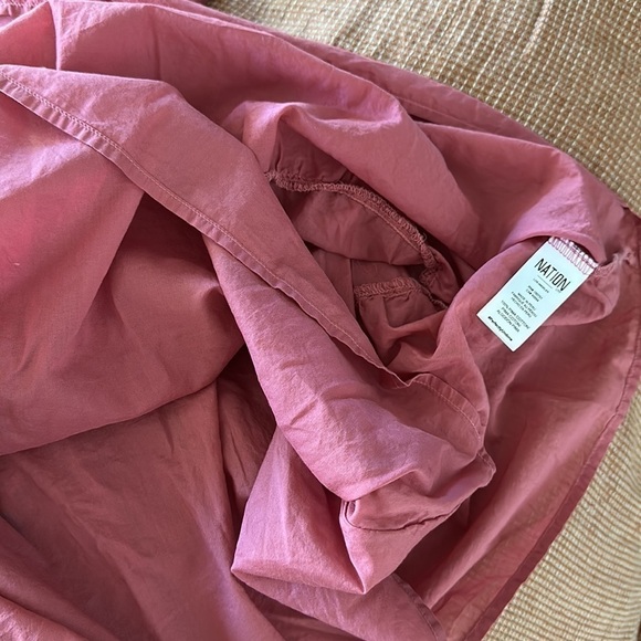 Nation Felicity Midi Dress in Flushed Pima cotton tiered size medium NWT - Picture 9 of 9